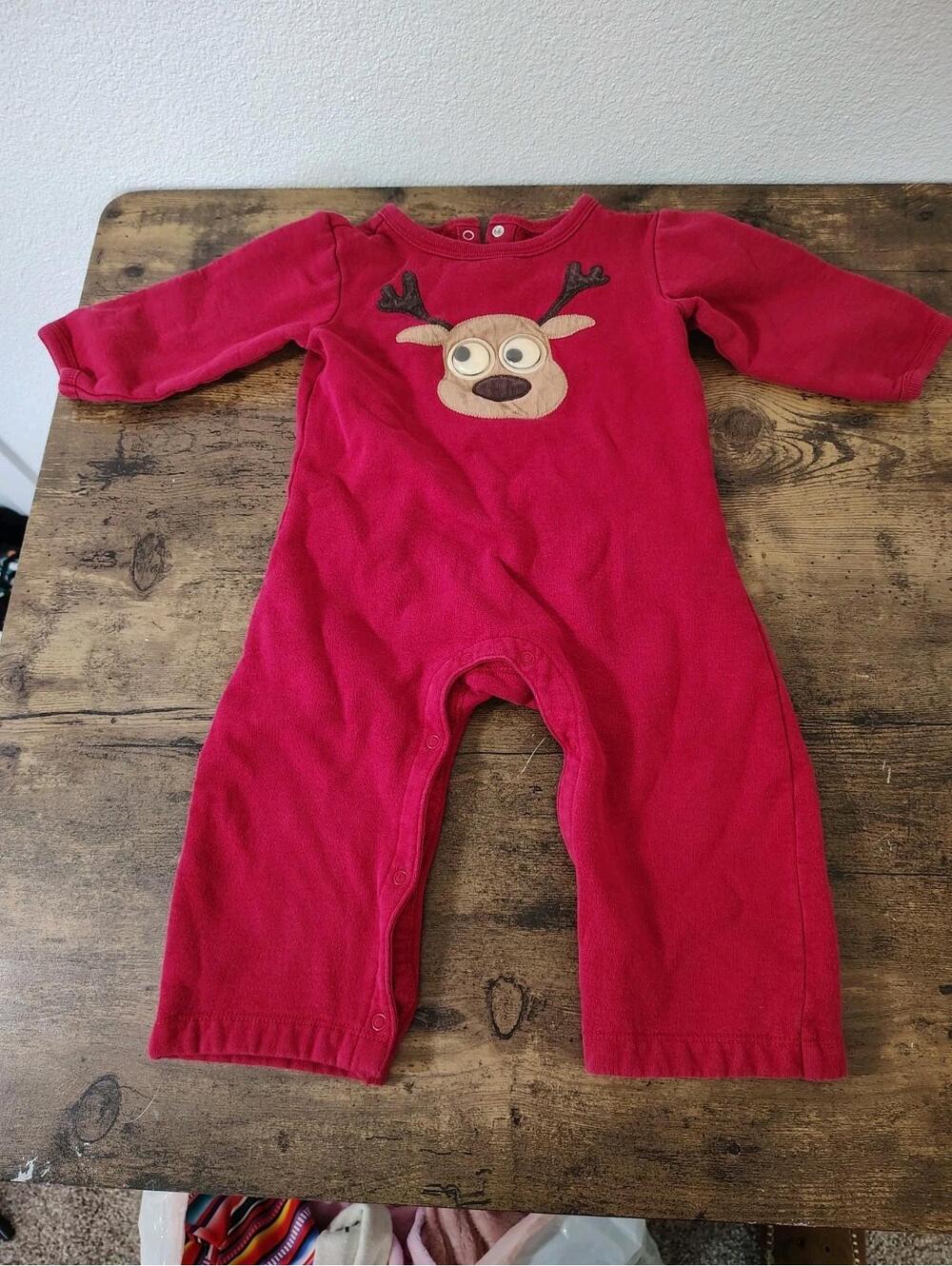 Unisex Baby 18m to 24 mo Raindeer Winter Christmas Holiday Pajama Sweats
